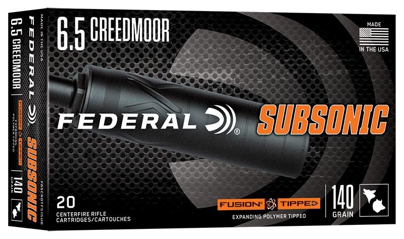 Federal F65CRDTFS1SUB 6.5Creedmoor 140gr Fusion Tipped 20 Per Box/10 Case